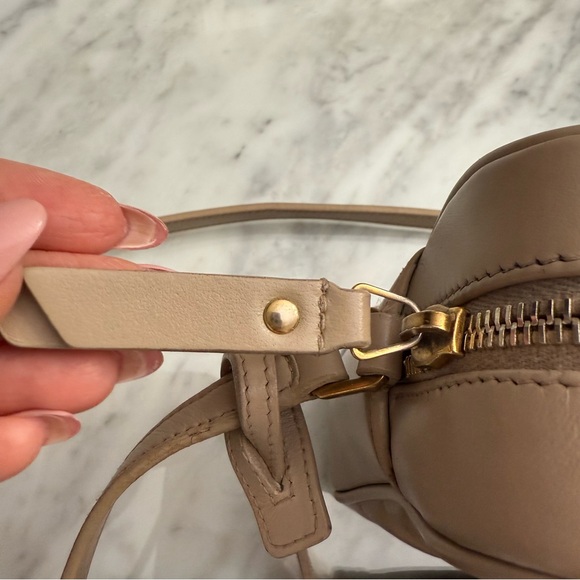 SAINT LAURENT Calfskin Matelasse Monogram Lou Camera Bag Dark Beige - Picture 6 of 15